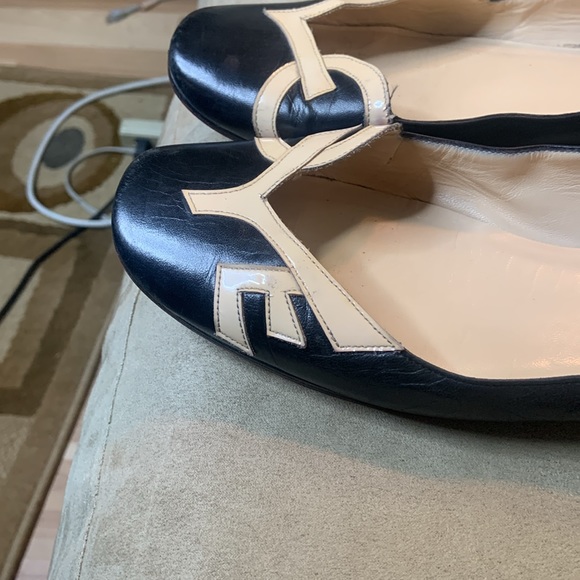 BLACK LOUBOUTIN SHOES WITH BLACK AND NUDE, RED SOLE 41 FITS LIKE A 40 vintage - Picture 9 of 10